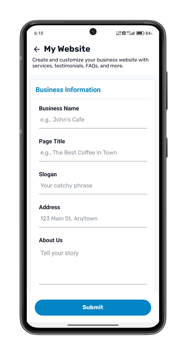 Custom Business Website
